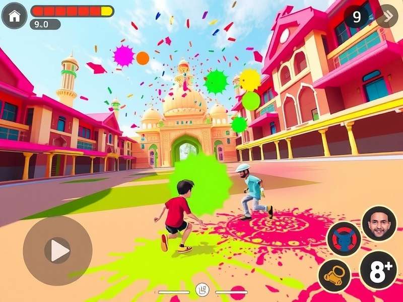 Brilliant Holi Blast multiplayer gameplay with friends